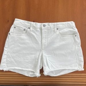 GAP white jean shorts